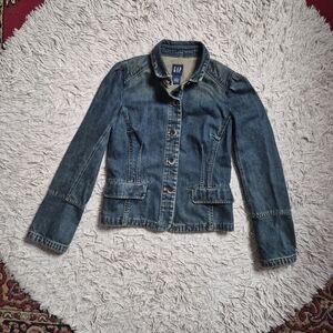 Womens Gap Vintage Jean Jacket Size S Small Blue Cotton Fall Spring Indie Sleaze